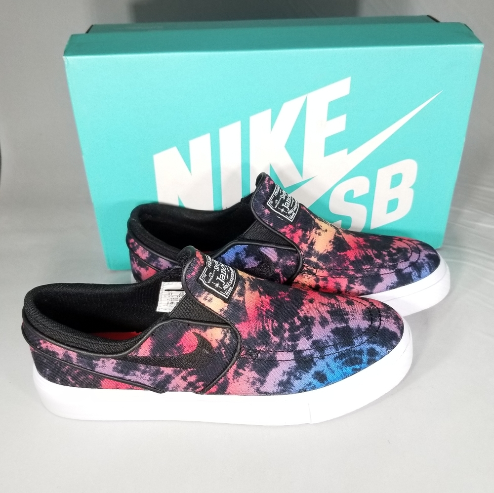 (BIG BOYS) Nike SB Janoski Slip-On Black Tie Dye